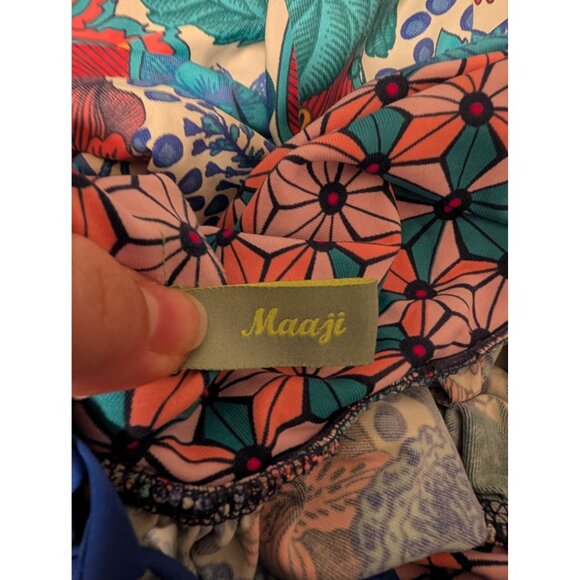 Maaji Short Strappy Back Dress resort Vacation Floral - Picture 3 of 3